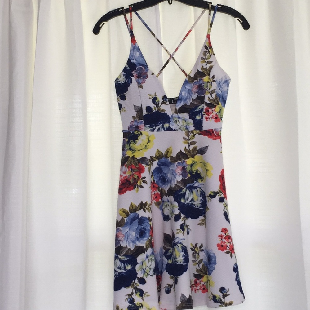 White floral dress